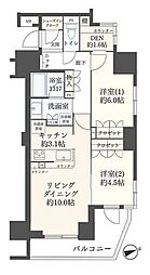 レーベンリヴァーレ北千住プライムアート 2LDKの間取図画像