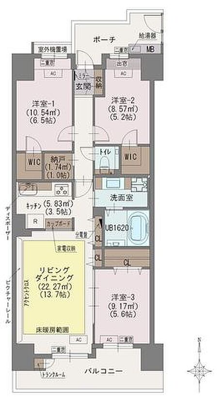 ◆2026年9月中旬追加内装改修工事完了予定◆9階部分×南向きで陽当たり良好な3LDK角住戸
