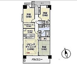 コスモス田端北パークフォルム 3LDKの間取図画像