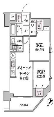 間取り プロスタイルウェルス南千住メディフィス 7階/-