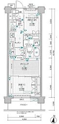 パレステージ西新井みどり公園 2DKの間取図画像