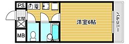 ベルメゾンK 1Kの間取図画像
