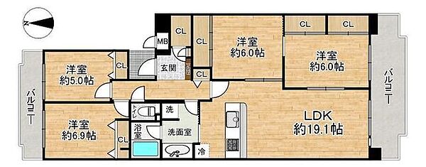 間取りを拡大表示