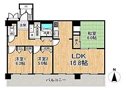 ヴェルデヒルズ箕面 3LDKの間取図画像