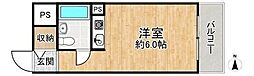 GSハイム第2江坂 ワンルームの間取図画像