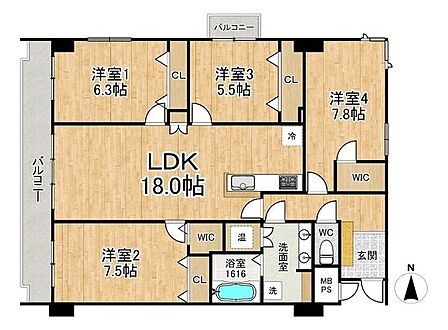 4LDK 間取り