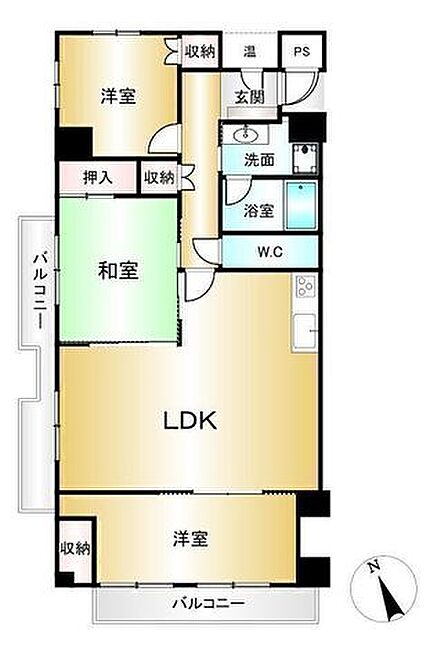 ■3LDK■専有面積82.66m2■バルコニー面積12.84m2