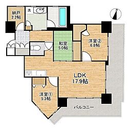 シティゲートタワー千里中央 3SLDKの間取図画像