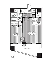 グランハイツ代々木 1LDKの間取図画像