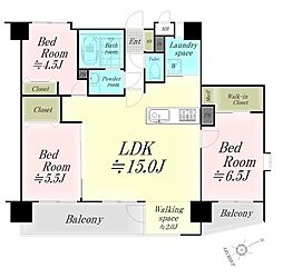 ラ・ベルドゥーレ田無 2SLDKの間取図画像