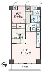 ライオンズマンション久米川第2弐番館 1SLDKの間取り