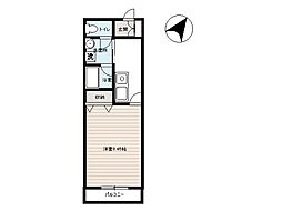 サイプレス 1Kの間取図画像