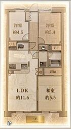 レーベングランヒルズ朝霞台 3LDKの間取図画像