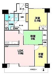 ジオ彩都みなみ坂3番館 3LDKの間取図画像