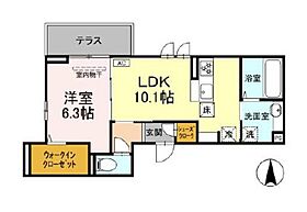 アルモ　ギオーネ  ｜ 岡山県岡山市北区平田（賃貸アパート1LDK・1階・43.46㎡） その2