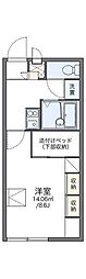 レオパレスブルースカイ3 1Kの間取図画像