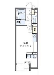 レオネクスト大田西館 ワンルームの間取図画像