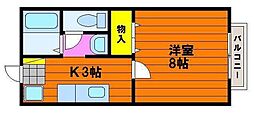 アルトハイデ2B 1Kの間取図画像