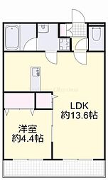 AOE-3 1LDKの間取図画像