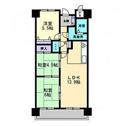 藤和中島田ハイタウン 3LDKの間取図画像