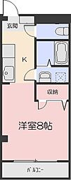 めぞんリベルテ1 ワンルームの間取図画像