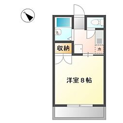 セントフォレスト下中野A 1Kの間取図画像