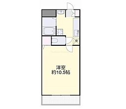 サンガーデン青江2 1Kの間取図画像