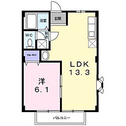 ハイブリッジ錦C 1LDKの間取図画像