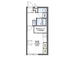 レオパレス津島 1Kの間取図画像