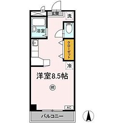 アトリエ ワンルームの間取図画像