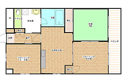 レジデンス奥田 3DKの間取図画像