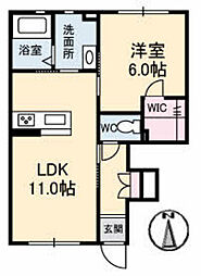 シャーメゾン妹尾 1LDKの間取図画像