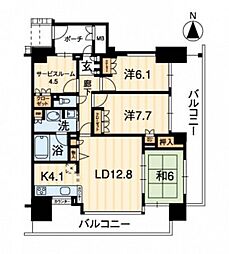 アルファステイツ中庄駅前 3SLDKの間取図画像