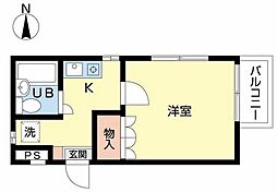 Rian津島南 1Kの間取図画像