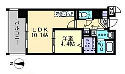 ハアラン国体町 1LDKの間取図画像