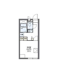 レオパレスクレール 1Kの間取図画像