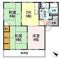 クレストパレスA 3DKの間取図画像