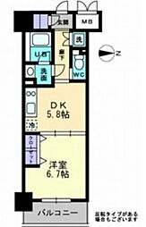 アルファレガロ西古松 1DKの間取図画像