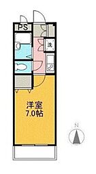 メゾンクレール 1Kの間取図画像