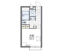 レオパレスジェイ新福 1Kの間取図画像