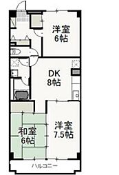 グレースマンションエルフ 3DKの間取図画像