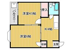シティコーポ明伴 2Kの間取図画像