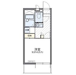 レオパレスコスモス2 1Kの間取図画像