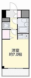 ダイアパレス弓之町 ワンルームの間取図画像