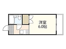 ソーワハイツ 1Kの間取図画像