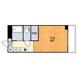 パルティール21 ワンルームの間取図画像