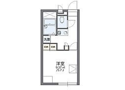 レオパレス都 1Kの間取図画像