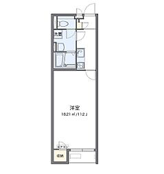 レオパレスクレイノレガーレ長船 1Kの間取図画像