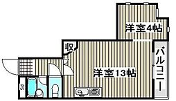 ウェスティンパレス 1LDKの間取図画像