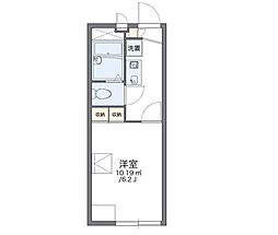 レオパレスミッドフォート 1Kの間取図画像